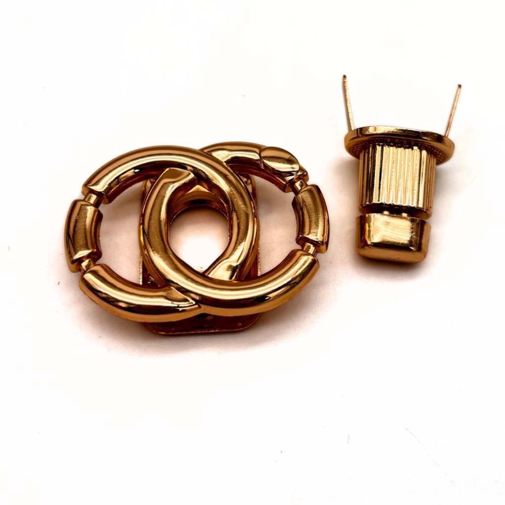 Çanta Aksesuar Light Gold Renk Çift Halkalı Cha Model