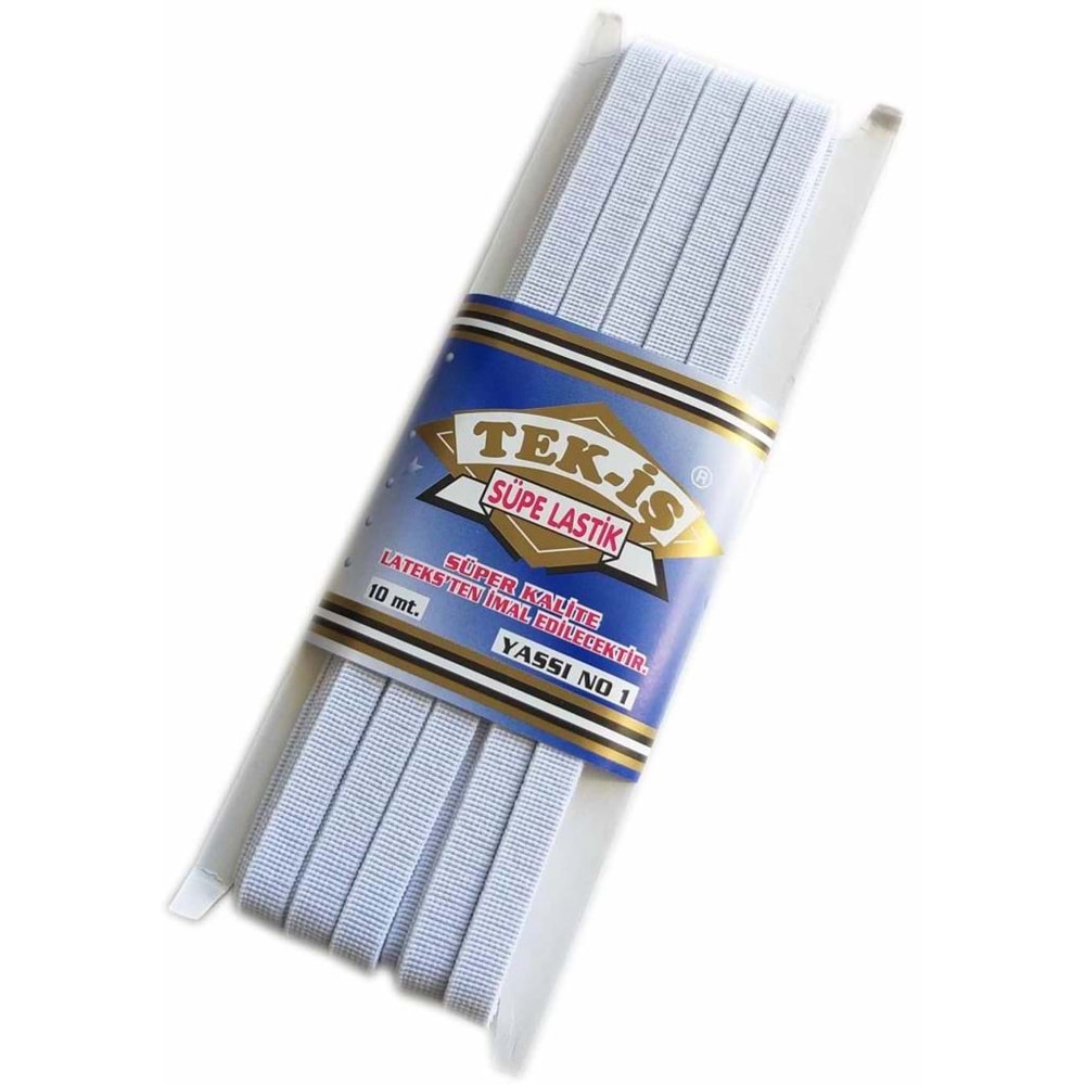 Çanta Aksesuar Lastik Süpe Beyaz Yassı No:1