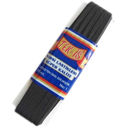 Çanta Aksesuar Lastik Siyah Yassı No:1