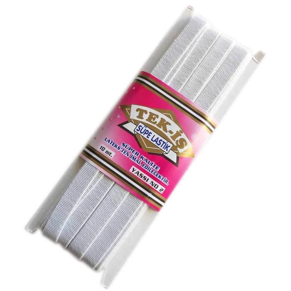 Çanta Aksesuar Lastik Süpe Beyaz Yassı No:2
