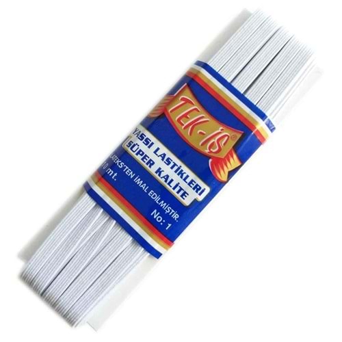 Çanta Aksesuar Lastik Beyaz Yassı No:1