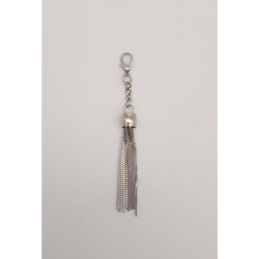 Çanta Aksesuar Gümüş Renk Püskül Süs