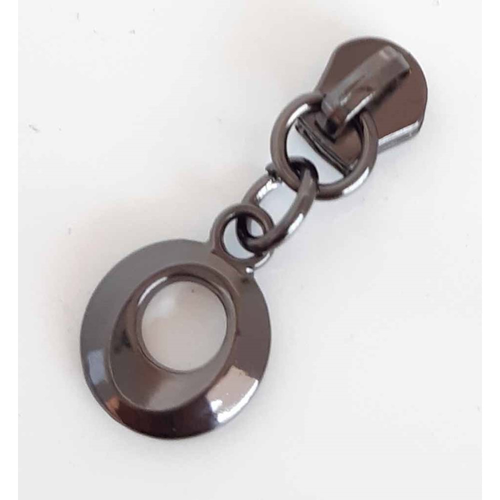 Çanta Aksesuar Füme Fermuar Başı (Yuvarlak Model)