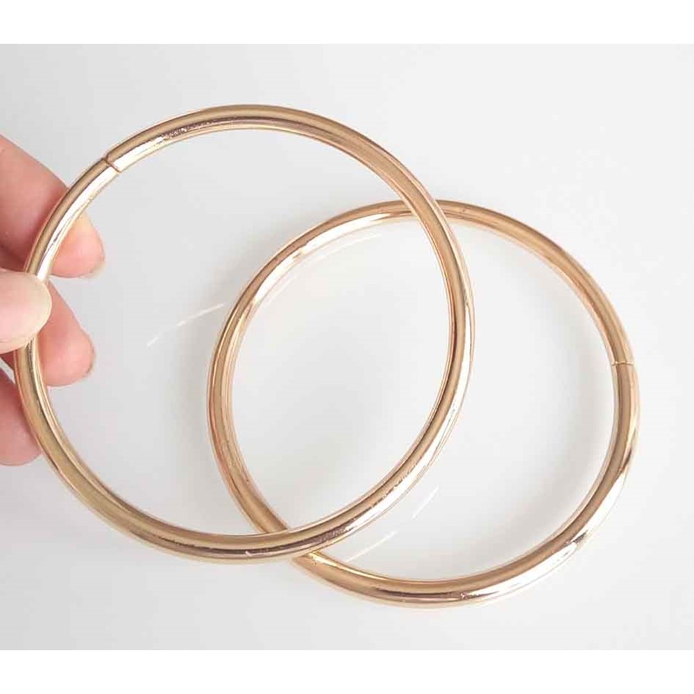 Çanta Aksesuar 7 Cm Light Gold Renk Metal Çanta Sapı, Halka