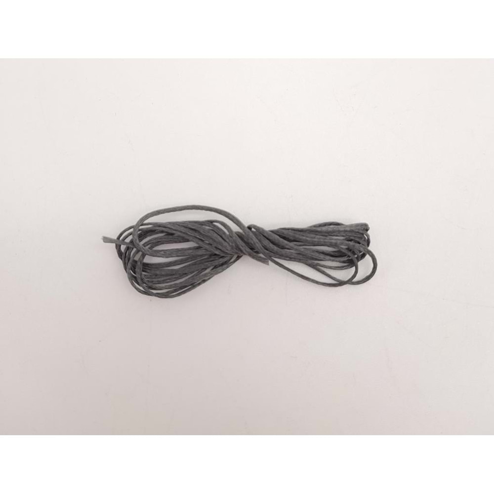 Çanta Aksesuar Gri Mumlu Deri Dikme İpi 1 Metre