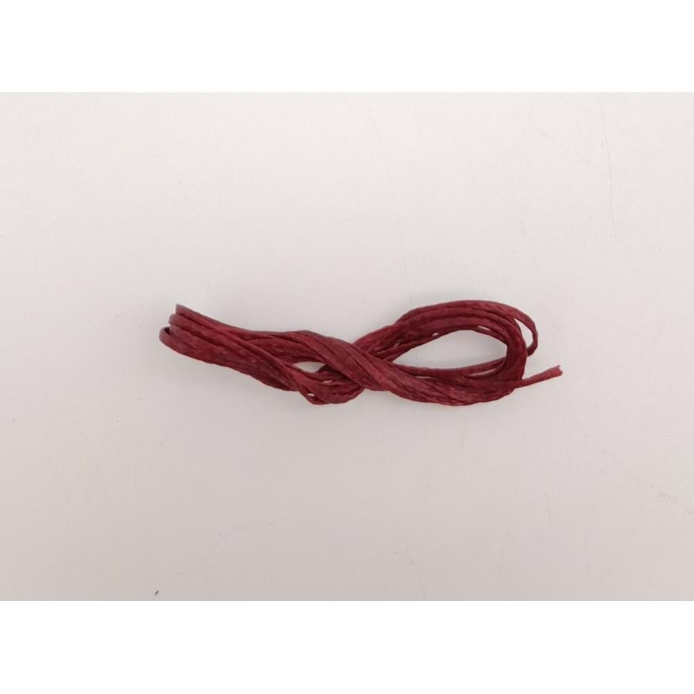 Çanta Aksesuar Bordo Mumlu Deri Dikme İpi 1 Metre