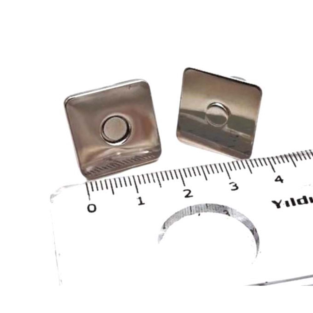 Çanta Aksesuar Kare Model Çanta Mıknatısı Gümüş Renk