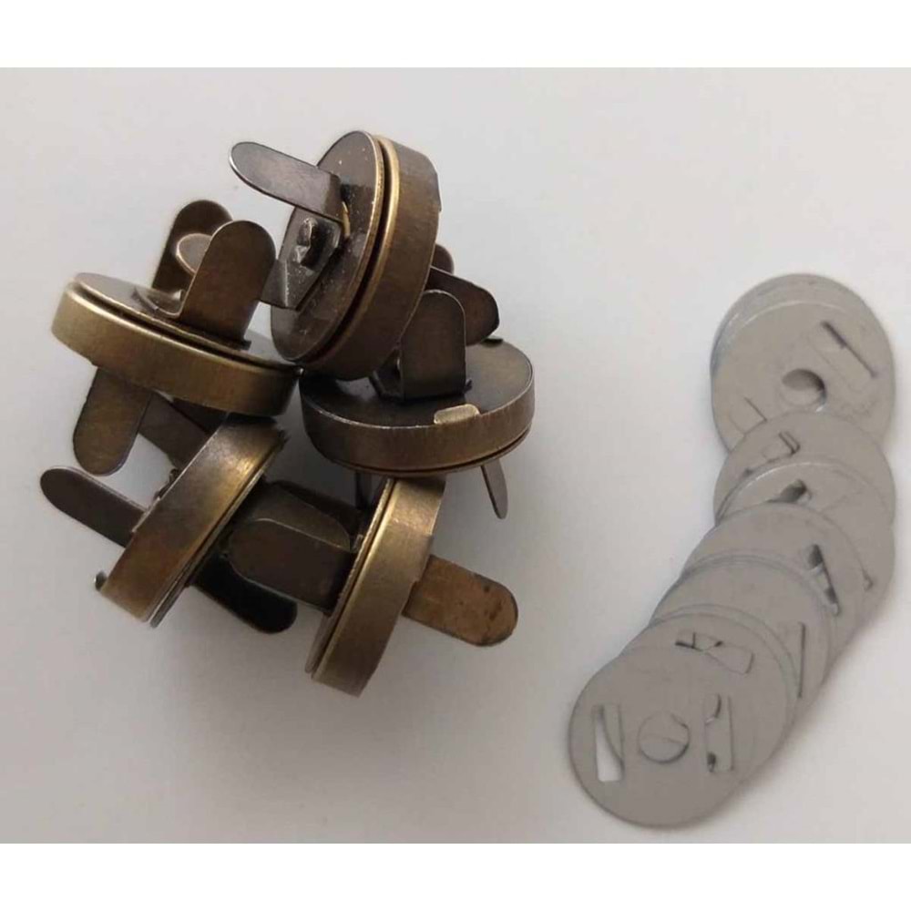 Çanta Aksesuar Örgü Çantaya Mıknatıslı Çıtçıt Antik Renk 5Li Paket