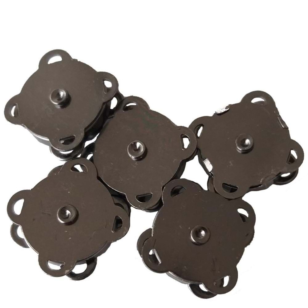 Çanta Aksesuar Örgü Çantaya Dikmeli Mıknatıs Füme Renk 5Li Paket