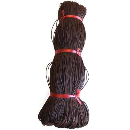 Çanta Aksesuar Koyu Kahverengi Mumlu Koton İp