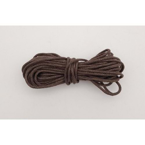 Çanta Aksesuar Koyu Kahverengi Mumlu Koton İp 5 Metre