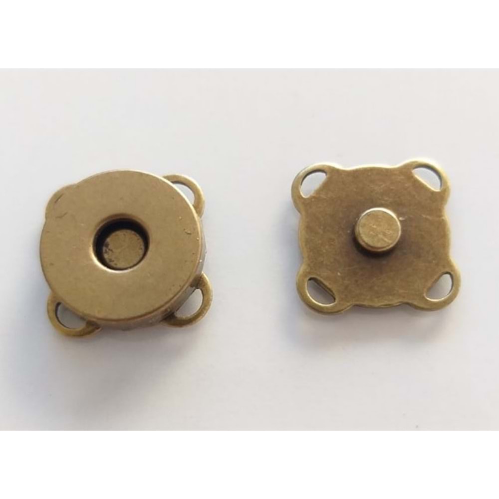 Çanta Aksesuar Mini Dikilebilir Mıknatıslı Çıtçıt Antik