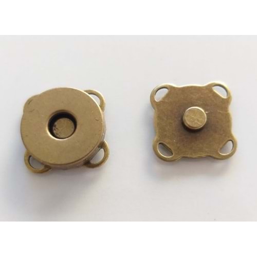 Çanta Aksesuar Mini Dikilebilir Mıknatıslı Çıtçıt Antik