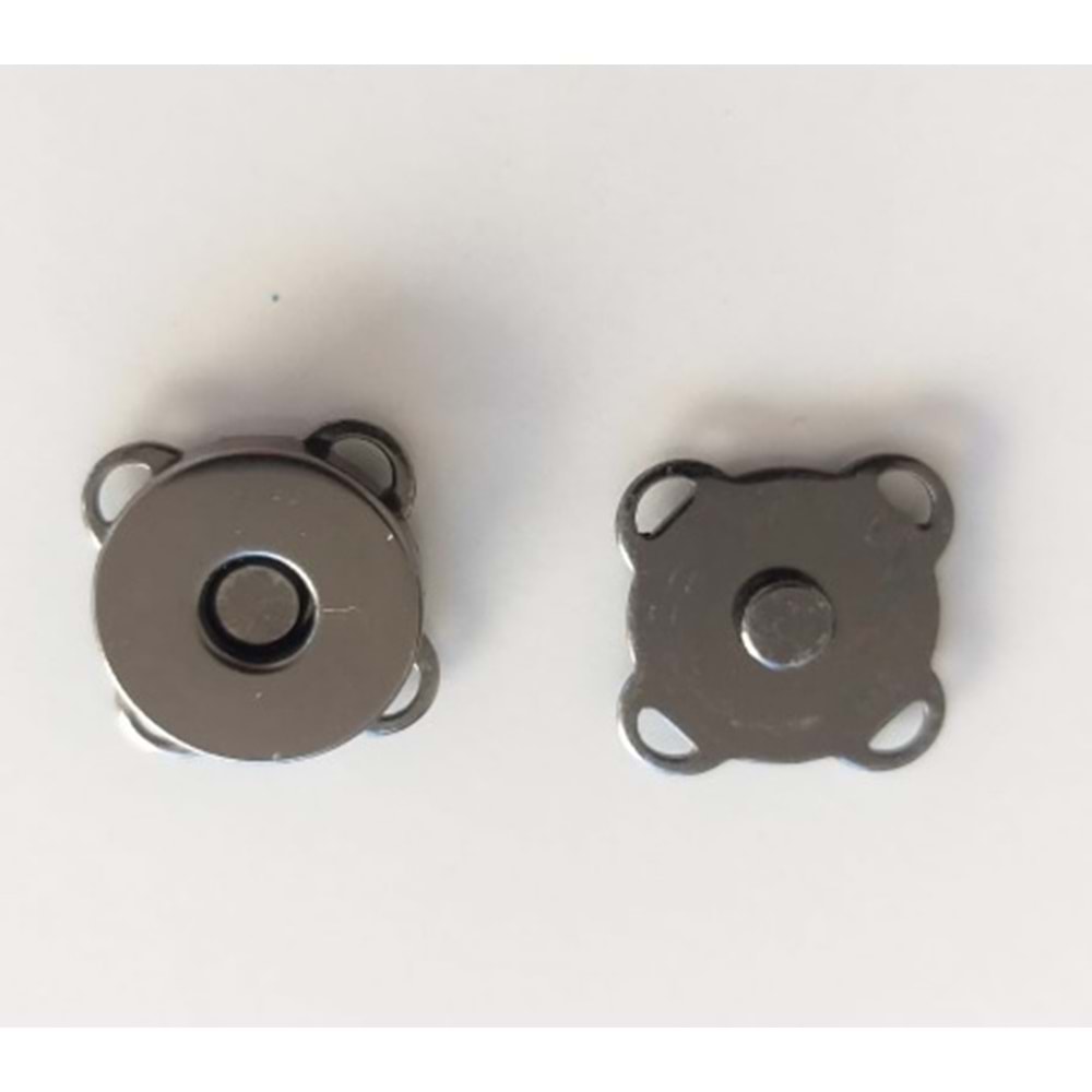 Çanta Aksesuar Mini Dikilebilir Mıknatıslı Çıtçıt Füme