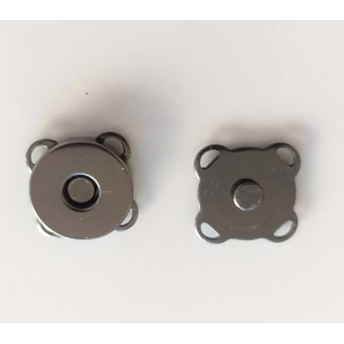 Çanta Aksesuar Mini Dikilebilir Mıknatıslı Çıtçıt Füme