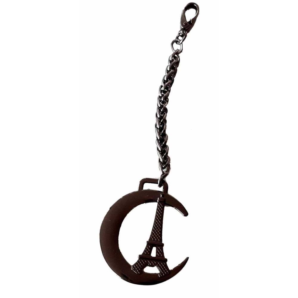 Çanta Aksesuar Füme Sarkaç Süs Eyfel Kule Desen