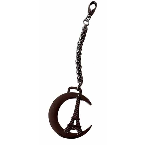 Çanta Aksesuar Füme Sarkaç Süs Eyfel Kule Desen