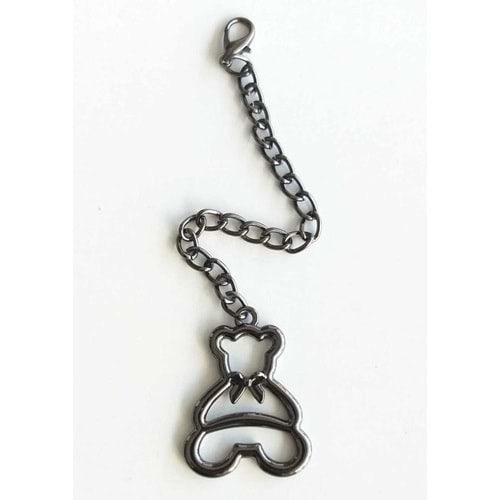 Çanta Aksesuar Füme Renk Sarkaç Süs Ayıcık