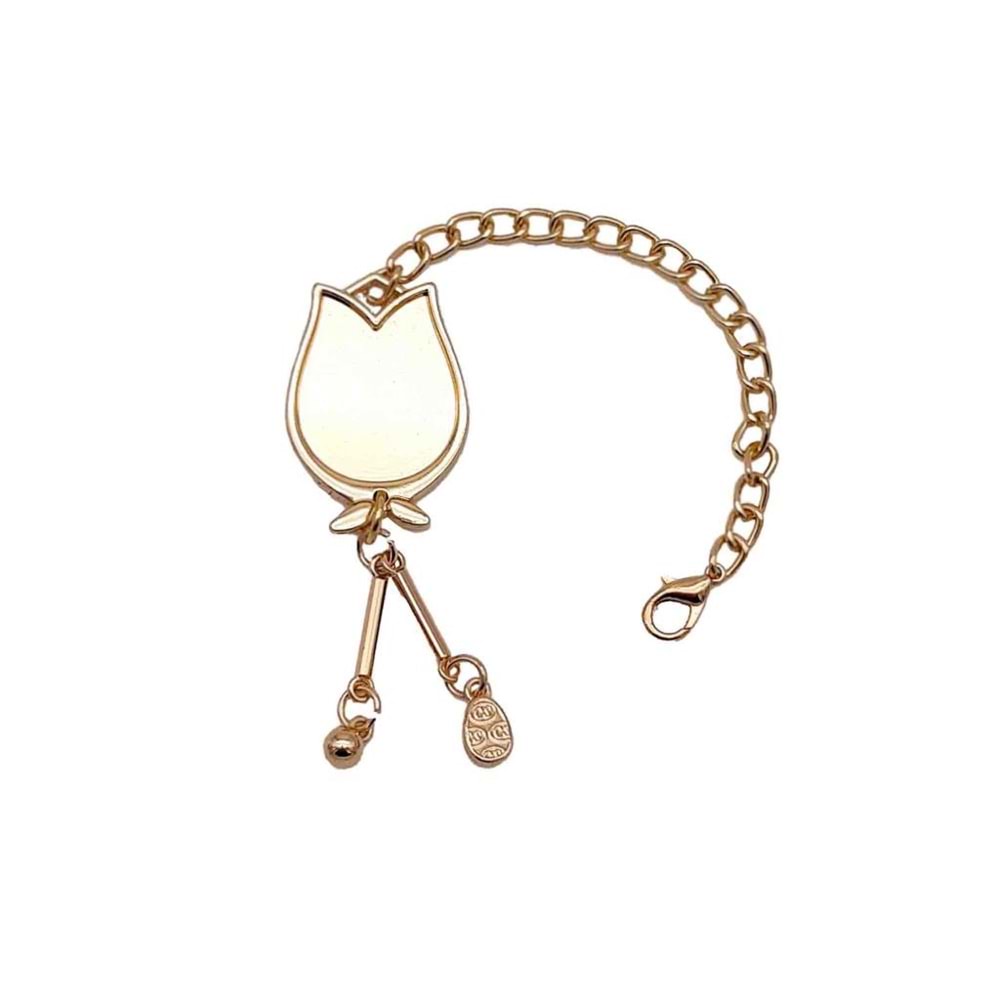 Çanta Aksesuar Lale Light Gold Sarkaç Süs 22 Cm