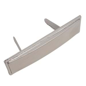 Çanta Aksesuar 4.8x1.4 cm Metal Etiket Plaka Süs Gümüş Renk 1 Adet