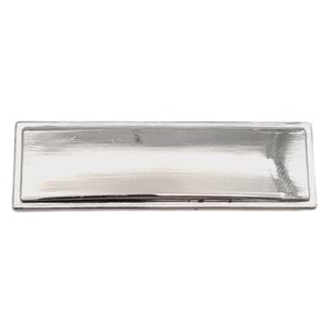 Çanta Aksesuar 4.8x1.4 cm Metal Etiket Plaka Süs Gümüş Renk 1 Adet