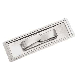 Çanta Aksesuar 4.8x1.4 cm Metal Etiket Plaka Süs Gümüş Renk 1 Adet