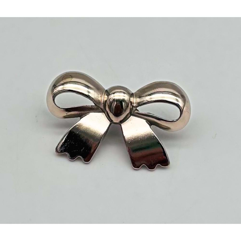 Çanta Aksesuar Gümüş Renk 3.5 cm Kurdele Model Plaka Süs