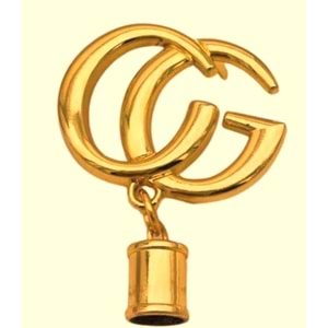 Çanta Aksesuar G Model Püsküllü Plaka Süs Light Gold Renk