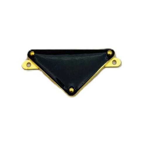 Çanta Aksesuar 3.5x2 Cm Üçgen Metal Plaka Etiket Süs Gold Metalli