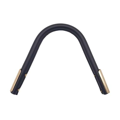 Çanta Aksesuar Suni Derili Metal Çanta Sapı Lacivert Renk Light Gold Metal 1 Adet