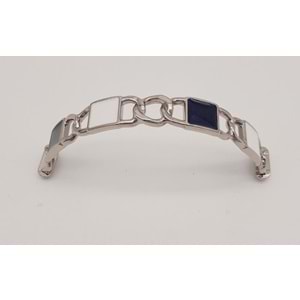 Çanta Aksesuar Siyah Beyaz Kare Desenli Gümüş Çanta Tutma Sapı