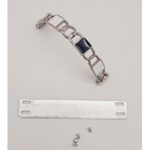 Çanta Aksesuar Siyah Beyaz Kare Desenli Gümüş Çanta Tutma Sapı