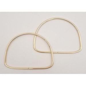 Çanta Aksesuar 12.5 cm D Model Light Gold Renk Metal Çanta Tutma Sapı