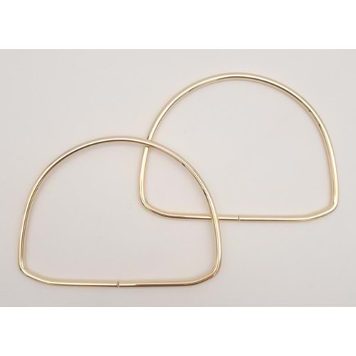 Çanta Aksesuar 12.5 cm D Model Light Gold Renk Metal Çanta Tutma Sapı