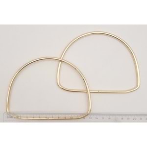 Çanta Aksesuar 12.5 cm D Model Light Gold Renk Metal Çanta Tutma Sapı