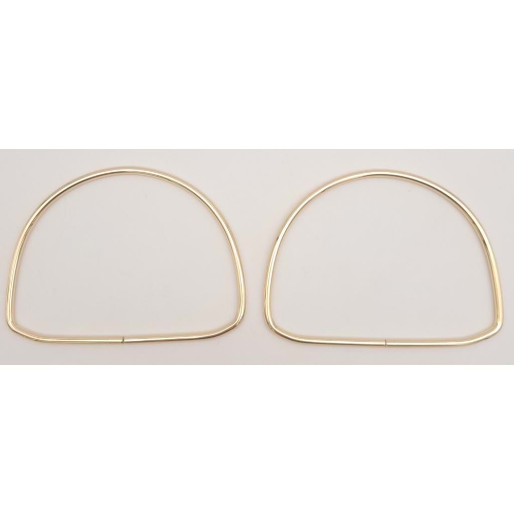 Çanta Aksesuar 12.5 cm D Model Light Gold Renk Metal Çanta Tutma Sapı