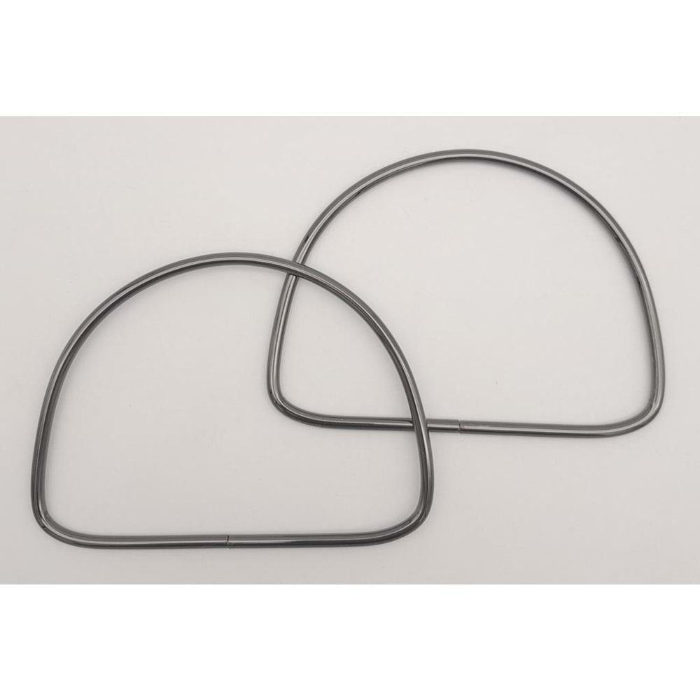 Çanta Aksesuar 12.5 cm D Model Füme Renk Metal Çanta Tutma Sapı