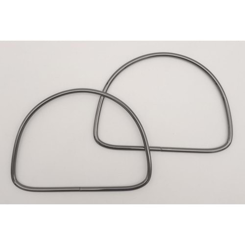 Çanta Aksesuar 12.5 cm D Model Füme Renk Metal Çanta Tutma Sapı