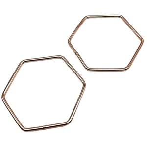 Çanta Aksesuar Gümüş Renk Altıgen Model Çift Metal Çanta Sapı