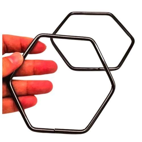 Çanta Aksesuar Füme Renk Altıgen Model Çift Metal Çanta Sapı