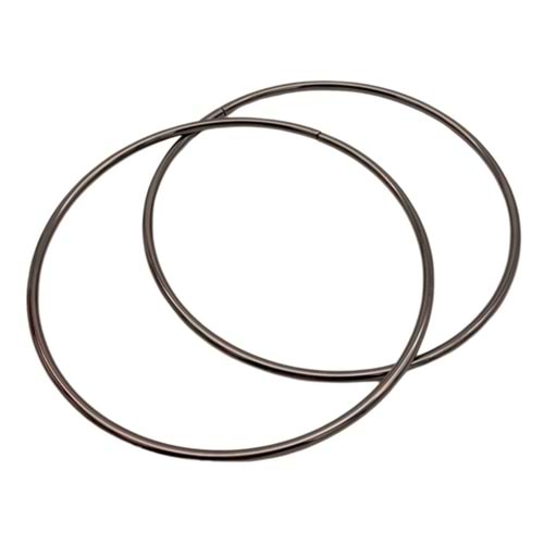 Çanta Aksesuar 15 Cm Yuvarlak Metal Çanta Sapı Füme Renk