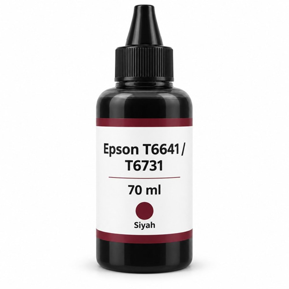 Epson T6641 / T6431 Siyah Muadil Mürekkep 70 ml