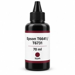 Epson T6641 / T6431 Siyah Muadil Mürekkep 70 ml