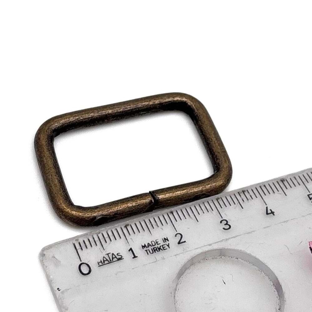 Çanta Aksesuar 3.5x2 cm Antik Renk Dikdörtgen Halka 10 Adet