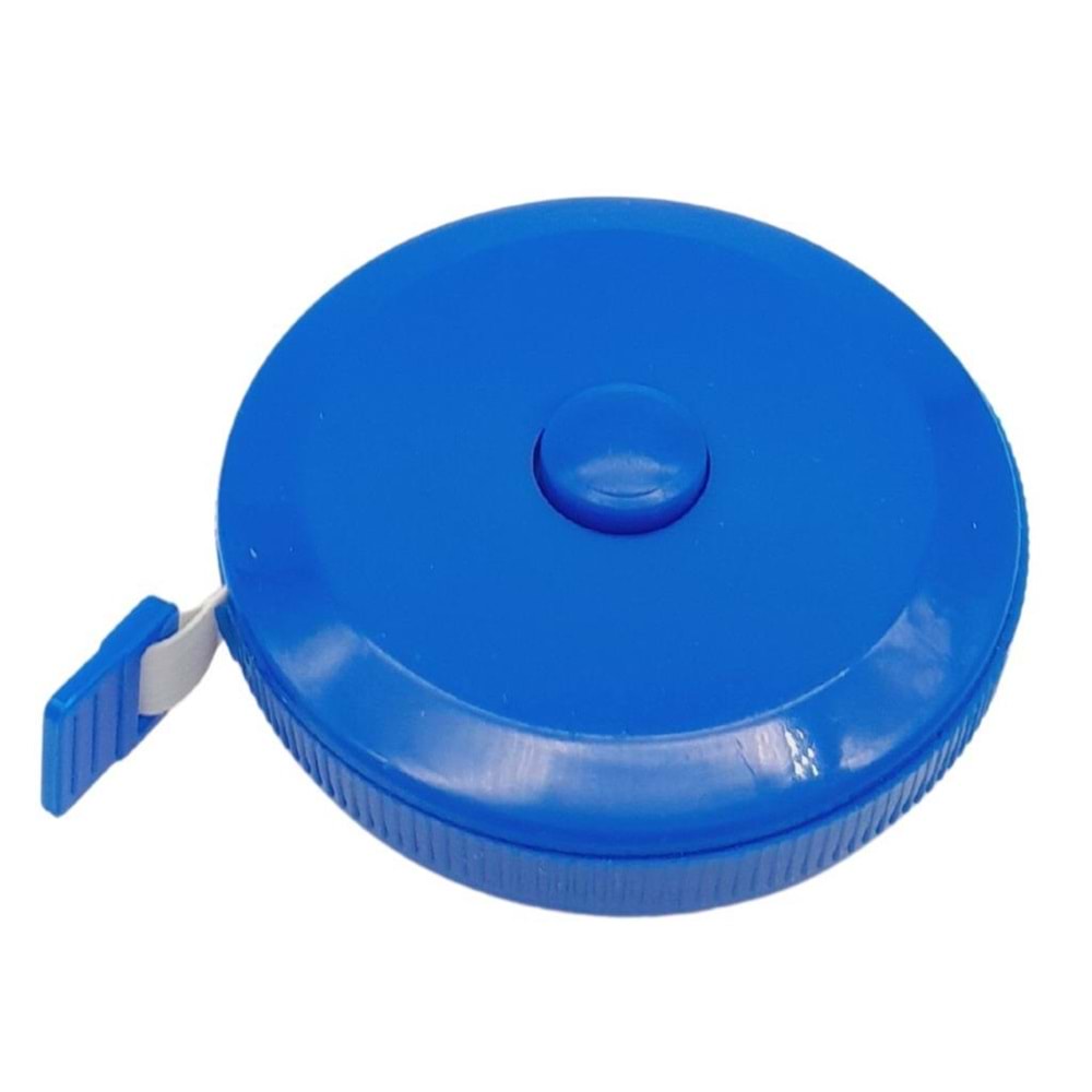 Çanta Aksesuar 150 cm Çek Bırak Metre Mezura Mavi Renk