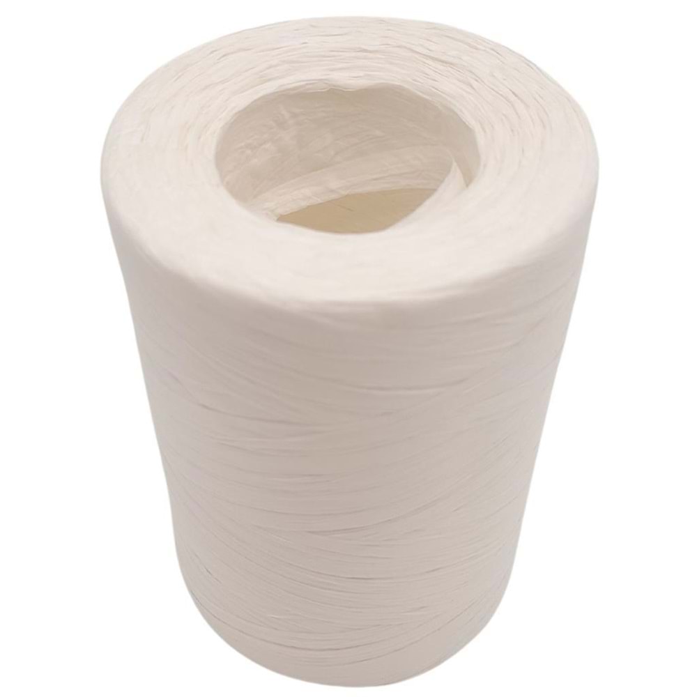 Çanta Aksesuar 100 gr İthal Bambu Natural Soft Rafya Beyaz Renk No:D01