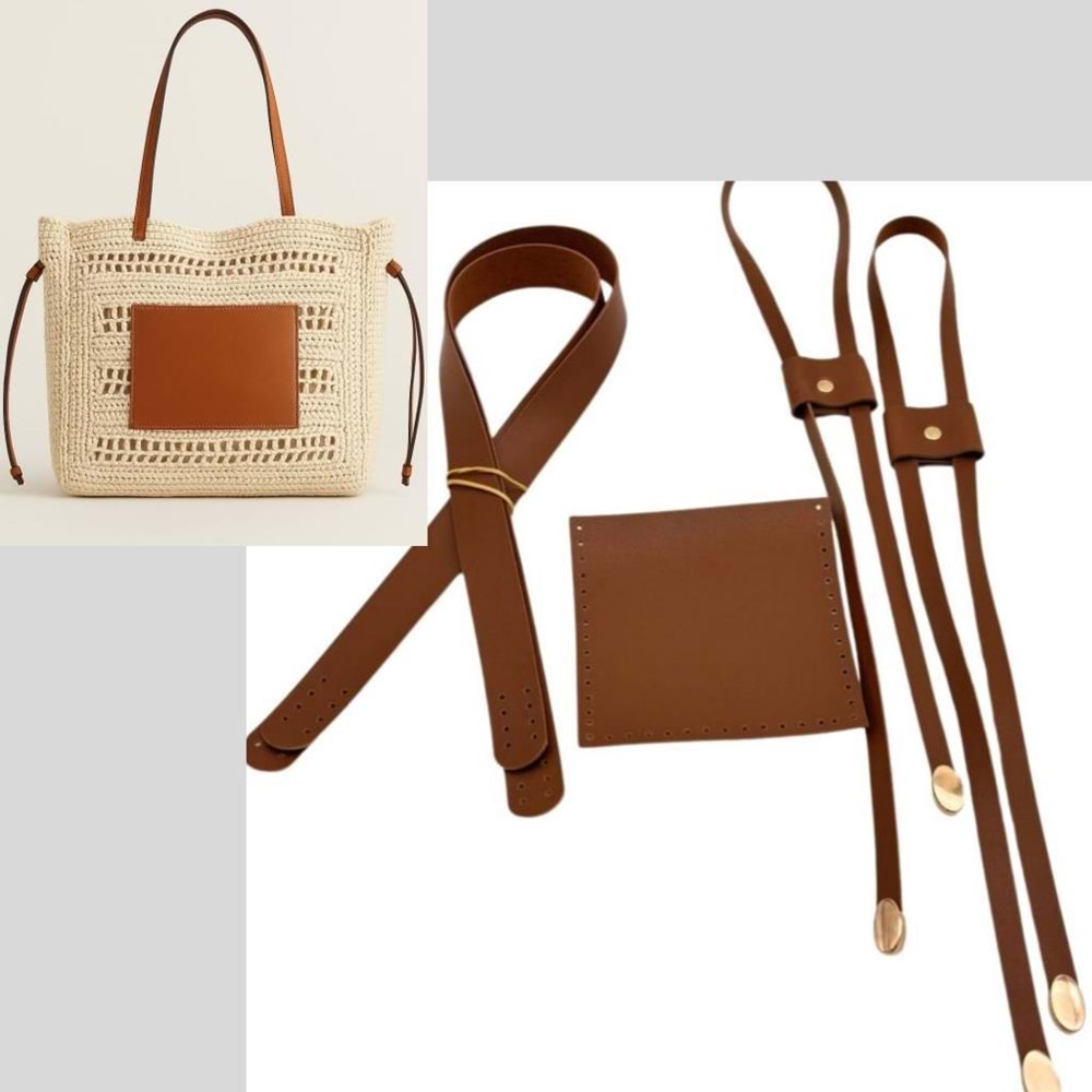 Çanta Aksesuar Siena Model Suni Deri Set