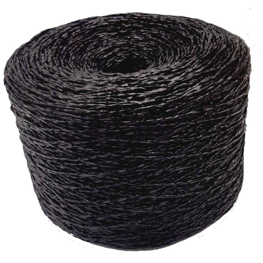 Çanta Aksesuar Özel Sarım Simli Kağıt İp Siyah No:26