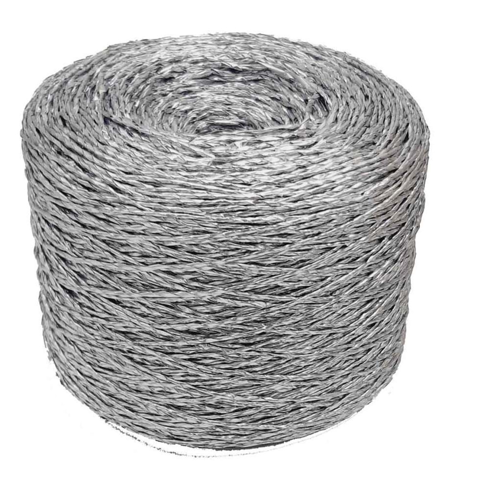 Çanta Aksesuar Özel Sarım Simli Kağıt İp Gri No:32