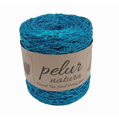 Çanta Aksesuar Özel Sarım Simli Kağıt İp Mavi Renk No:44